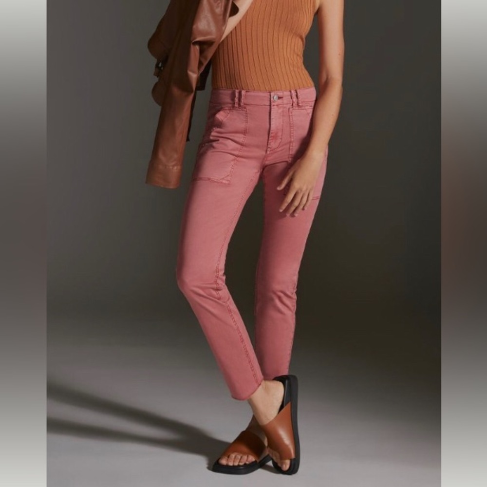 Anthropologie Denim Slim Straight Utility Trouser size 32 (14)